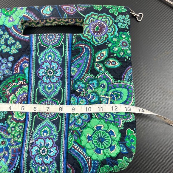 Vera Bradley Blue Rhapsody D Handle 2009 Holiday Tote Blue Green NO STRAP - Picture 10 of 12